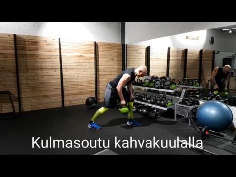 Kulmasoutu kahvakuulalla